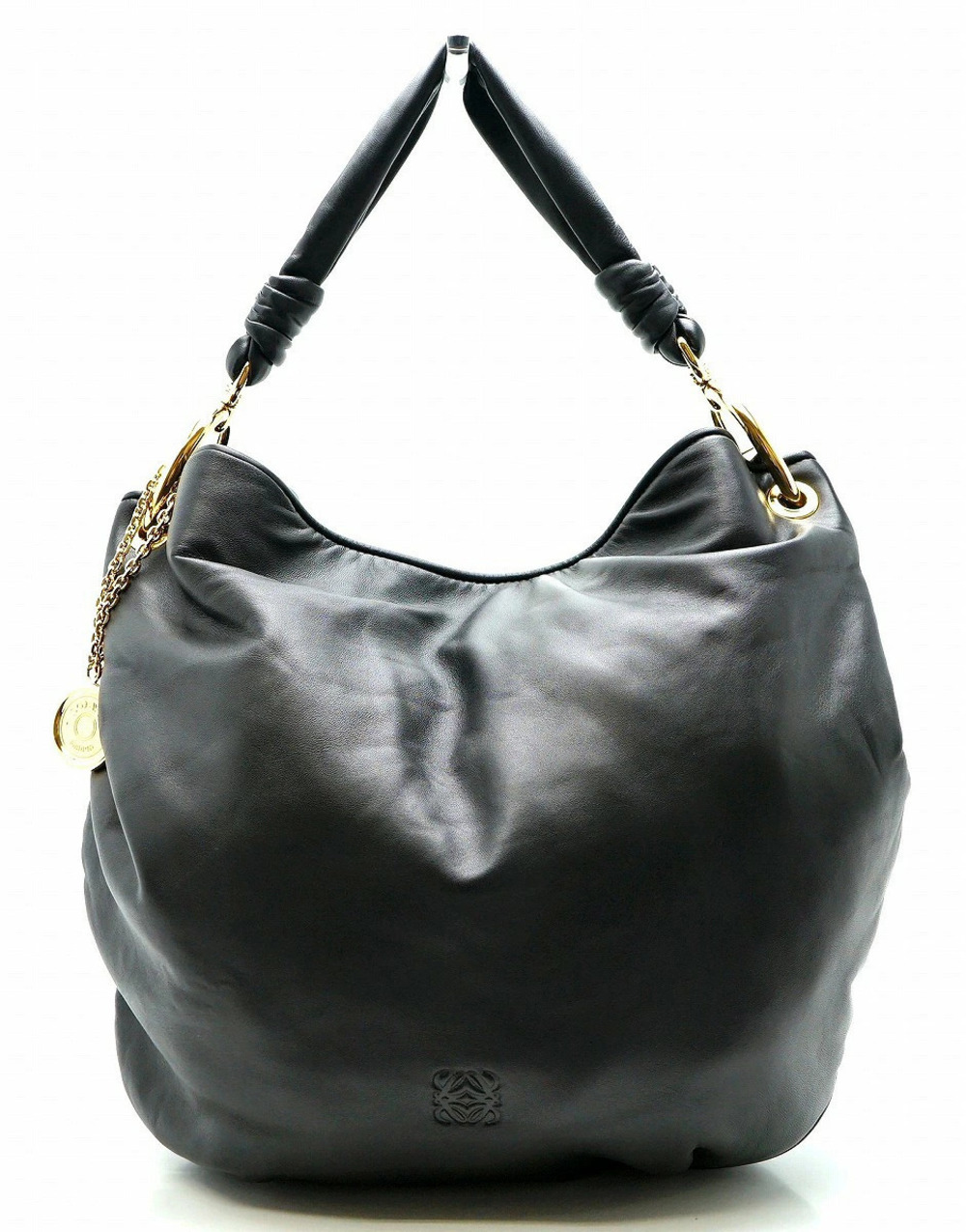 Loewe Shoulder Bag Hobo Leather Nappa Black